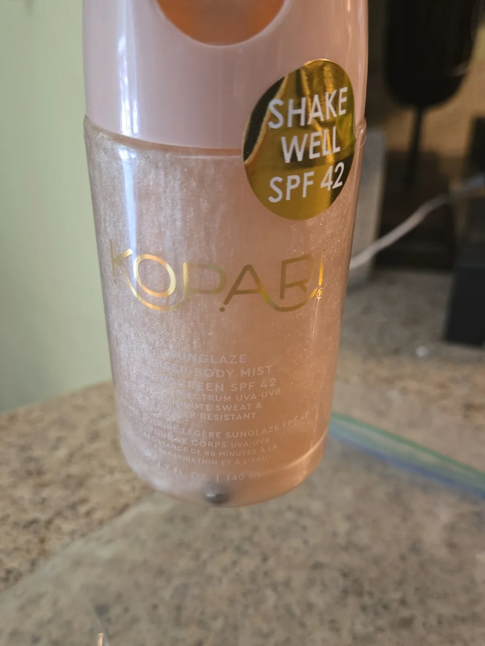 Kopari Sunglaze Sheer Body Mist Sunscreen SPF 42 Rose Gold NEW Sealed 4.7 oZ